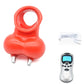 Male Electric Ball Stretcher Scrotum Pouch Time Delay E-stim Electro Shock Accessory Rubber Ring Chastity Cage Sex Tool for Man