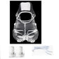 Male Electric Ball Stretcher Scrotum Pouch Time Delay E-stim Electro Shock Accessory Rubber Ring Chastity Cage Sex Tool for Man