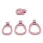 Male Flat Mini Chastity Cage Sex Toys Sissy Beginner Mini Penis Cage Belt with 3 Size Cock Rings Man TS Lock Men'S Adult Goods