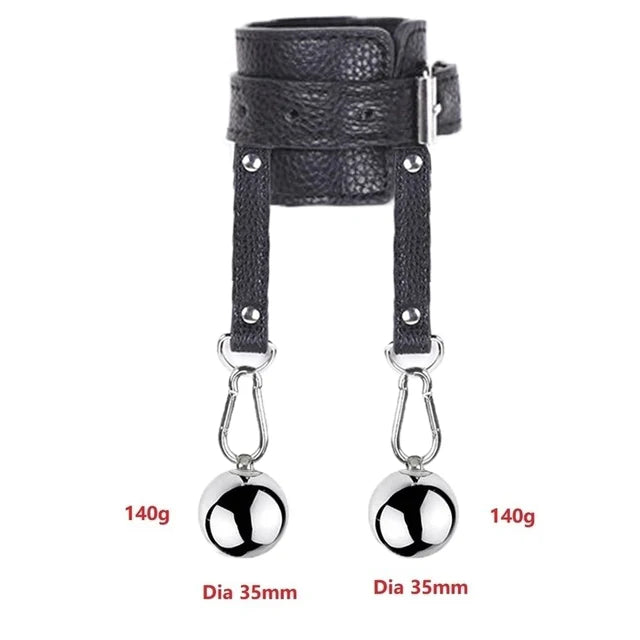 Male Heavy Duty Penis Ball Scrotum Stretcher Metal Ball Weight Penis CBT Testicle Cock Ring Delay Ejaculation Man Sex Toy