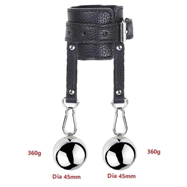 Male Heavy Duty Penis Ball Scrotum Stretcher Metal Ball Weight Penis CBT Testicle Cock Ring Delay Ejaculation Man Sex Toy