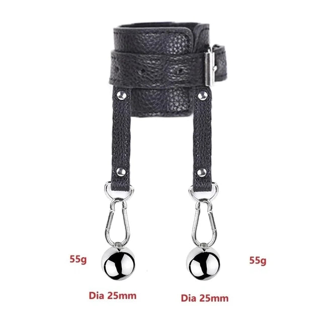 Male Heavy Duty Penis Ball Scrotum Stretcher Metal Ball Weight Penis CBT Testicle Cock Ring Delay Ejaculation Man Sex Toy