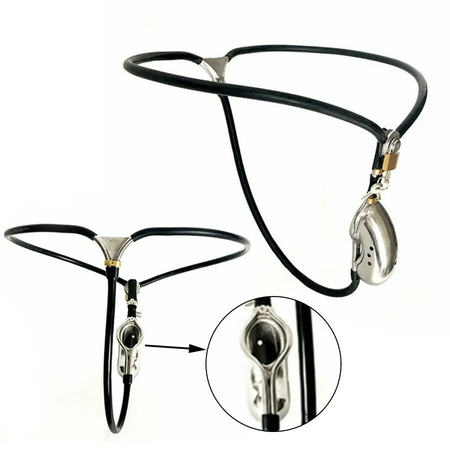 Male Invisible Chastity Belt Bondage Pants with Anal Ring lockable Stainless Steel Cuckold Chastity Cage Sex Toys for Men BDSM