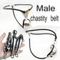 Male Invisible Chastity Belt Device Cock Cage with Poop Hole Adjustable Waist Desire Control Penis Bondage Adult Sex Toy for Man