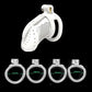 Male Lightweight Small Chastity Cage Device 4 Cock Rings Set Mini Penis Cage Ball Lock Bondage Trainer Belt Slave Sex Toy Man