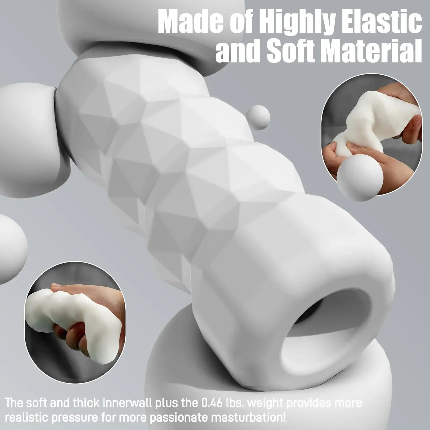Male Masturbator Cup 3D Realistic Pocket Pussy Sleeve Stroker Textured Blowjob Reusable Soft Stretchy Adult Men Sex Toys