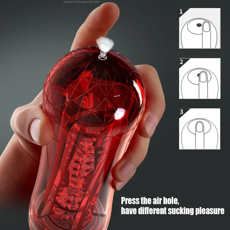 Male Masturbator Cup Soft Pussy Sex Toys Transparent Vagina Adult Endurance Exercise Sex Products Vacuum Pocket Cup for Men
