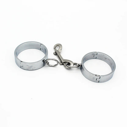 Male Metal Handcuffs Wrist Cuffs Cosplay Shackles Slave Restraint BDSM Bondage with Bridge Hooks Adult Games Sex Toy for Men