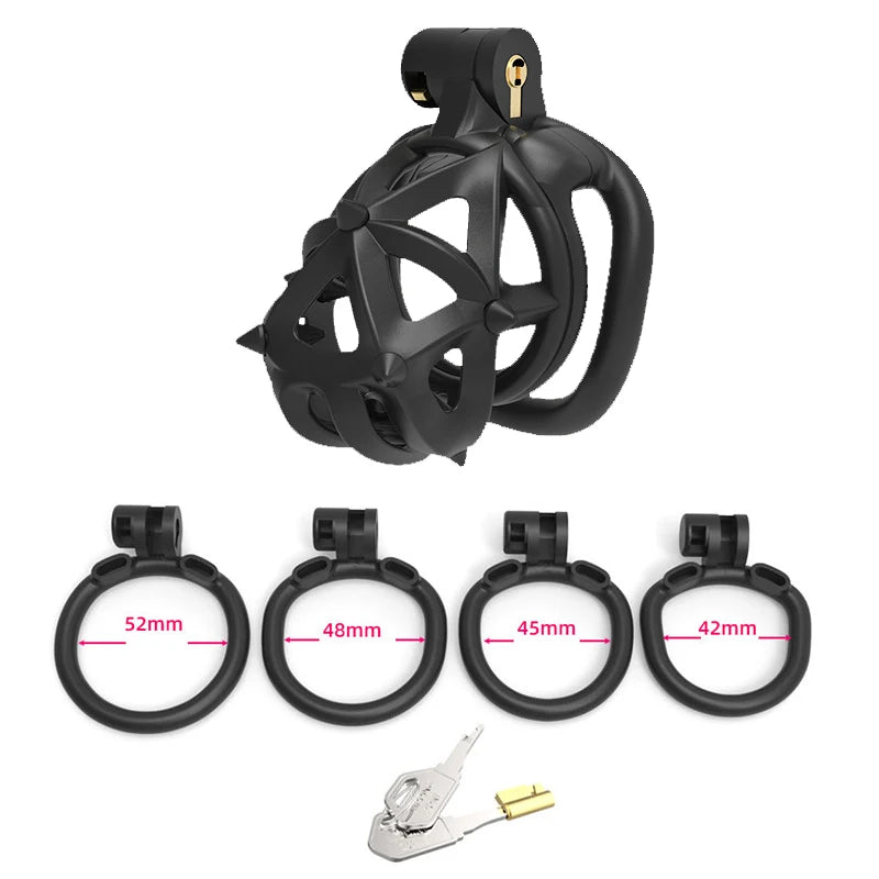 Male Penis Chastity Cage Set Mini Small Bird Chastity Cage With 4 Size Cock Ring Penis Lock Bondage Slave Man Sex Toy