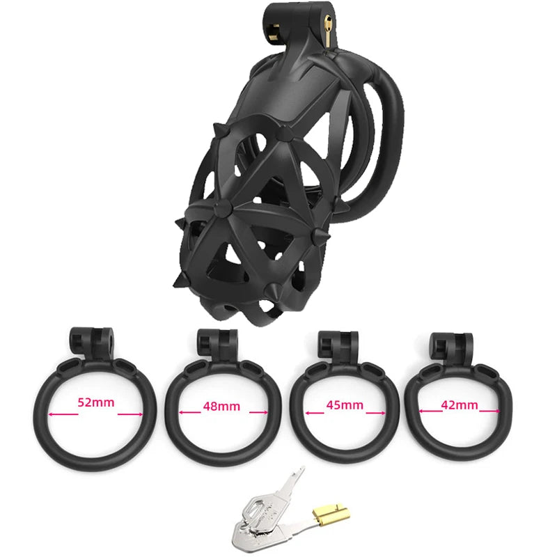 Male Penis Chastity Cage Set Mini Small Bird Chastity Cage With 4 Size Cock Ring Penis Lock Bondage Slave Man Sex Toy