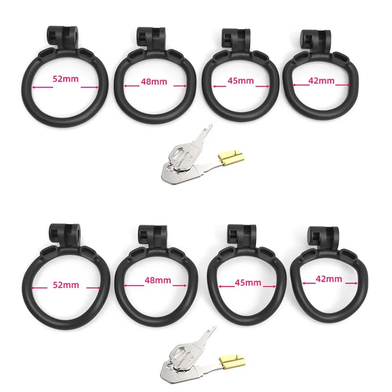 Male Penis Chastity Cage Set Mini Small Bird Chastity Cage With 4 Size Cock Ring Penis Lock Bondage Slave Man Sex Toy