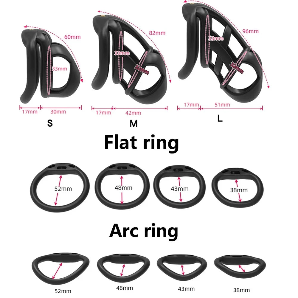 Male Penis Chastity Cage Set Mini Small Long Bird Chastity Cage With 4 Cock Rings Penis Lock Bondage Slave Man Sex Toy