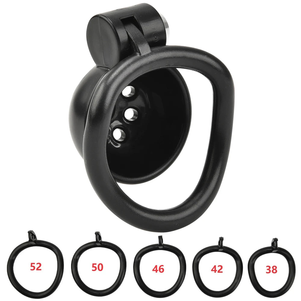 Male Penis Chastity Cage Set Small Bird Chastity Cage Belt With 5 Size Padlock Cock Ring Penis Lock Bondage Slave Man Sex Toy