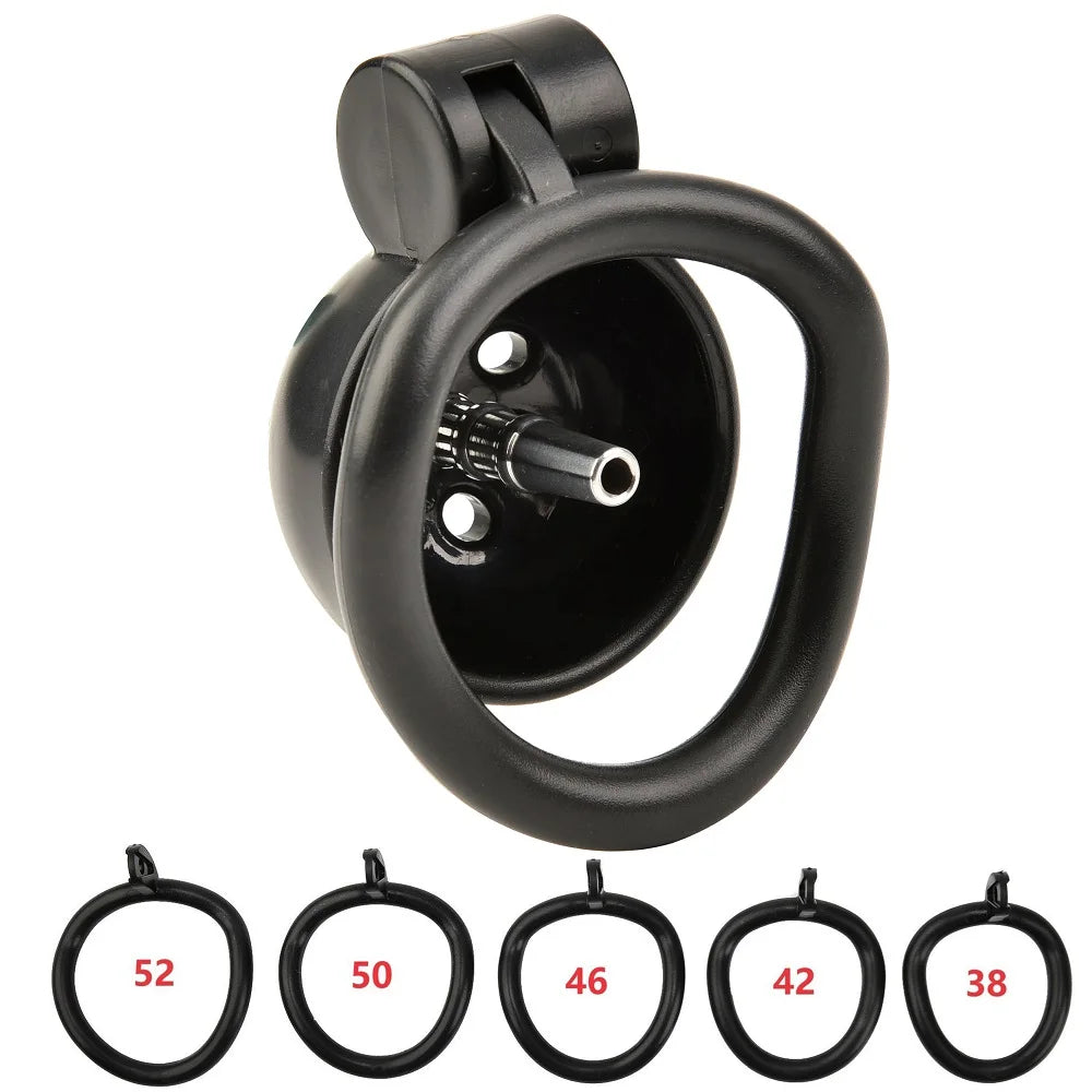 Male Penis Chastity Cage Set Small Bird Chastity Cage Belt With 5 Size Padlock Cock Ring Penis Lock Bondage Slave Man Sex Toy