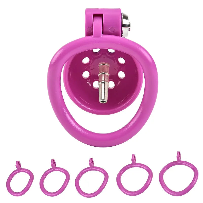 Male Penis Chastity Cage Set Small Bird Chastity Cage Belt With 5 Size Padlock Cock Ring Penis Lock Bondage Slave Man Sex Toy