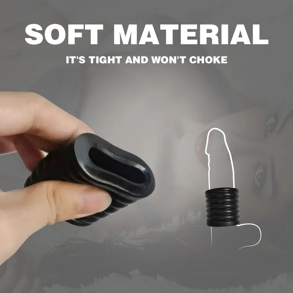 Male Penis Lock Cock Ring Bondage Erection Ball Ring Delay Ejaculation Reusable Enlargement Ball Stretcher Sex Toy For Man