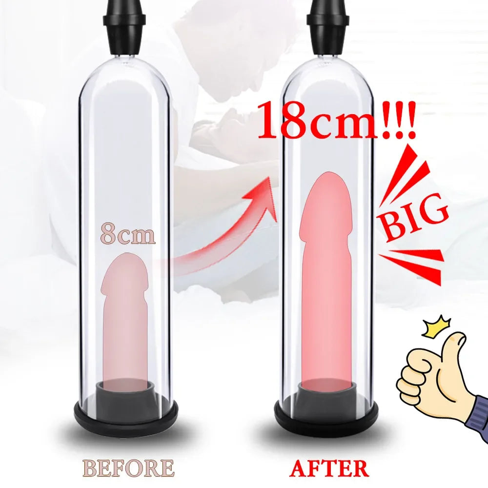 Male Penis Pump Manual Penis Enlarger Sex Toys For Man Vacuum Pump Male Masturbation Penile Extender Trainer Adults Sex Products