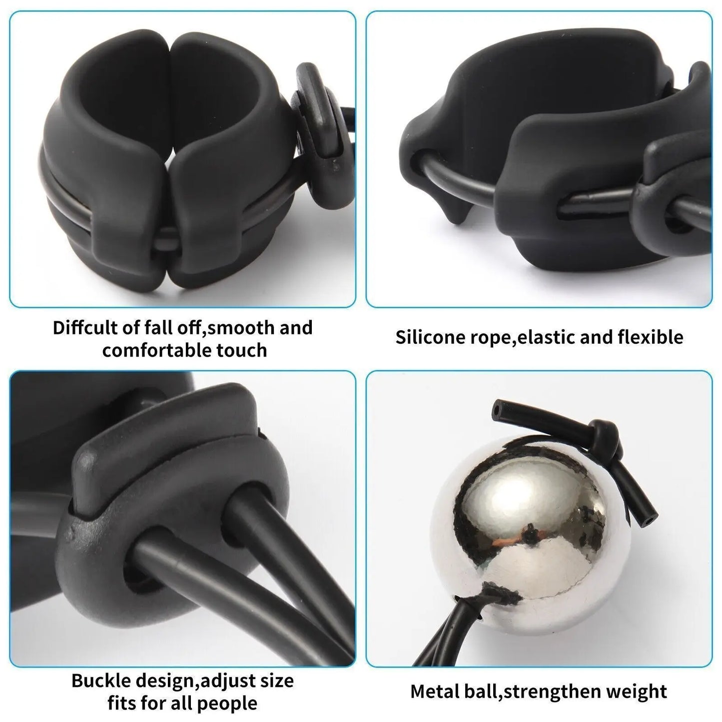 Male Penis Ring Exercise Device Weight Sex Masturbator Stimulate Enlargement Stretcher Ball Semen Lock Adult SexToys for Men 18+