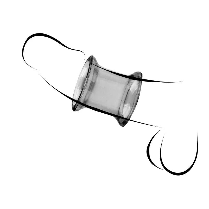 Male Penis Scrotum Ring Soft Flexible TPE Cock Rings Ejaculation Delay Transparent Cockring Sex Toys Adult Products for Men
