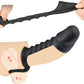 Male Penis Sleeve Dual Cock Rings Delay Ejaculation Nozzle Penis Rings Enlargement Reusable Cockring Sex Toys for Men Adults