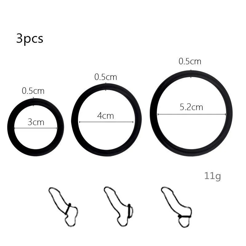Male Penis Sleeve Dual Cock Rings Delay Ejaculation Nozzle Penis Rings Enlargement Reusable Cockring Sex Toys for Men Adults