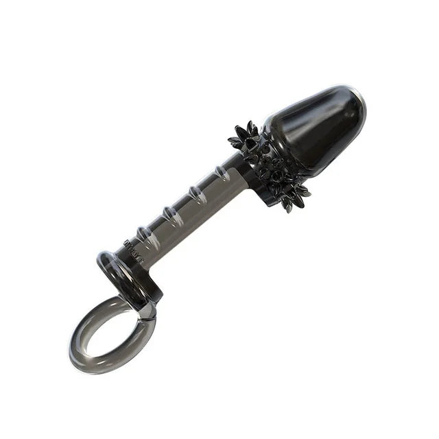Male Penis Sleeve Dual Cock Rings Delay Ejaculation Nozzle Penis Rings Enlargement Reusable Cockring Sex Toys for Men Adults