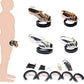 Male Plastic Restraint Chastity Cock Cage Device with 5 Size Rings Brass Lock Silver/Golden Chastity Penis Lock Device BDSM