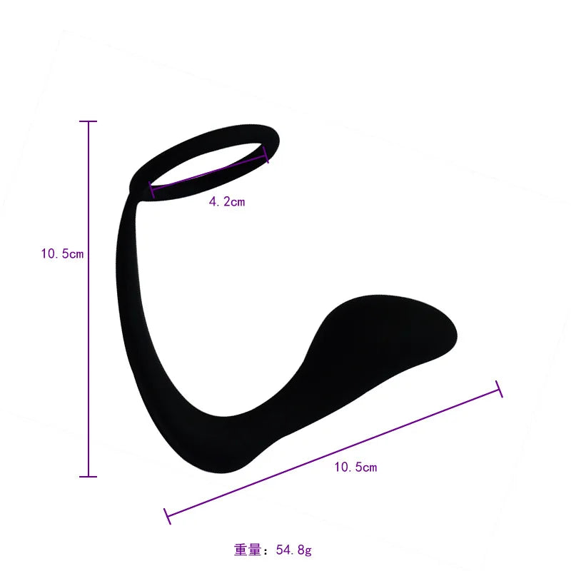 Male Prostate Anal Plug Silicone Waterproof Massager Stimulator Delay Ejaculation Cock Ring Sex Shp Toys for Couple Women Men