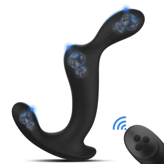 Male Prostate Massage Remote Anal Vibrator 10 Speeds Delay Ejaculation Ring Testis Stimulate Anus Plug Butt Adult Sex Toys 18+