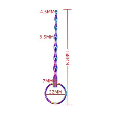 Male Rainbow Stainless Steel Penis Plug Set Man Urethral Catheter Dilator Metal Penis Plug Set Stick Insert Sex Toy