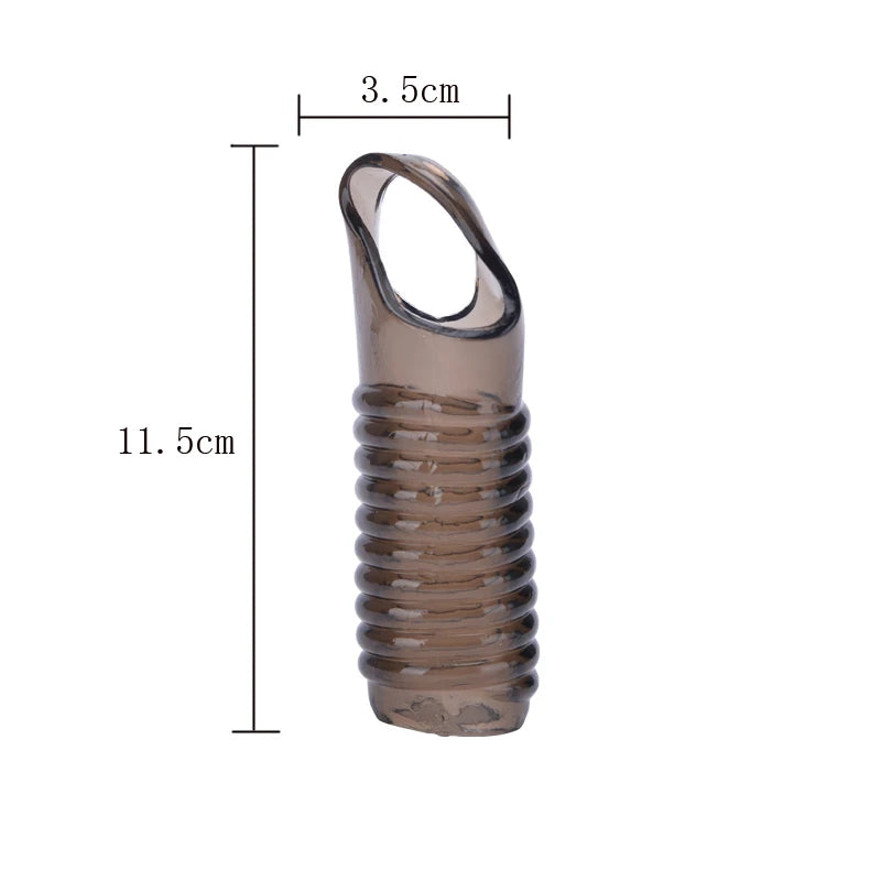 Male Reusable Penis Sleeve Testis Bondage Cock Extender Penis Ring Condoms With Scrotum Rings Penis Erection Erotic Toys For Men