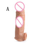 Male Reusable Penis Sleeve Testis Bondage Cock Extender Penis Ring Condoms With Scrotum Rings Penis Erection Erotic Toys For Men