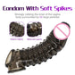 Male Reusable Penis Sleeve Testis Bondage Cock Extender Penis Ring Condoms With Scrotum Rings Penis Erection Erotic Toys For Men