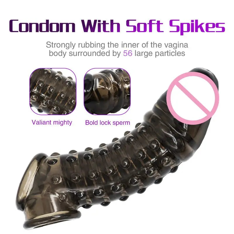 Male Reusable Penis Sleeve Testis Bondage Cock Extender Penis Ring Condoms With Scrotum Rings Penis Erection Erotic Toys For Men
