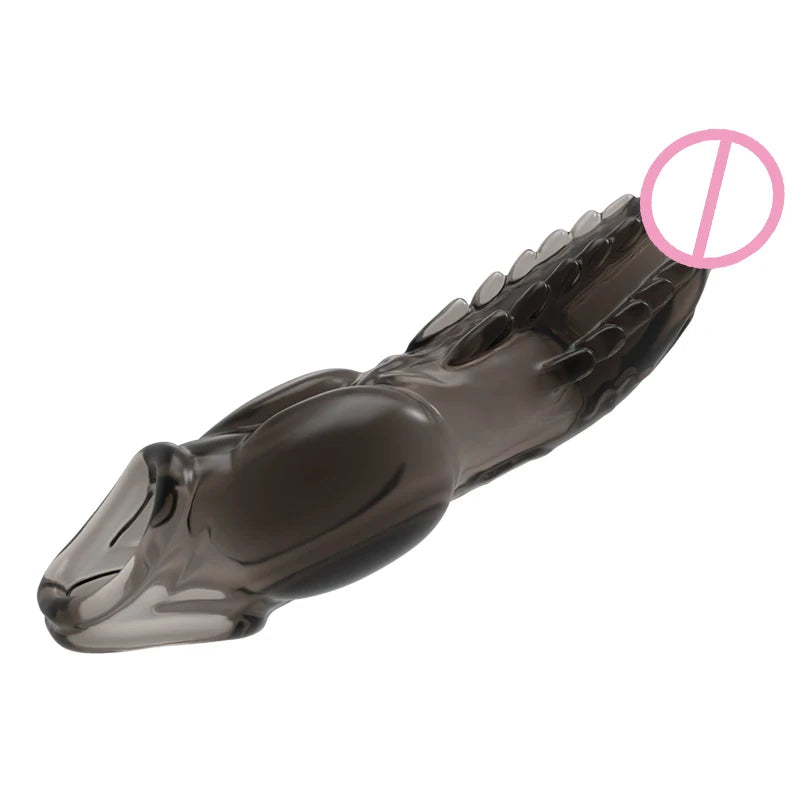 Male Reusable Penis Sleeve Testis Bondage Penis Ring Extender Reusable Condoms Erotic Sex Toys For Men 4 Types
