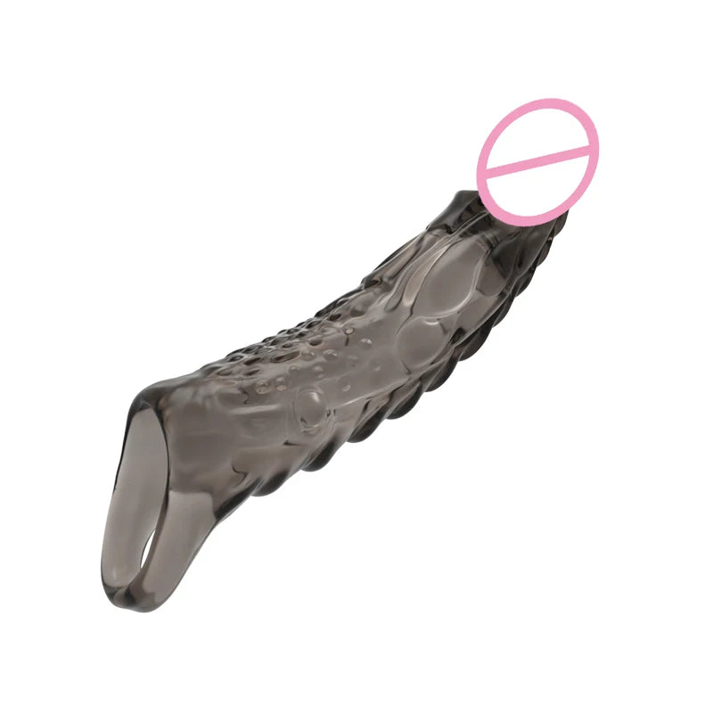 Male Reusable Penis Sleeve Testis Bondage Penis Ring Extender Reusable Condoms Erotic Sex Toys For Men 4 Types