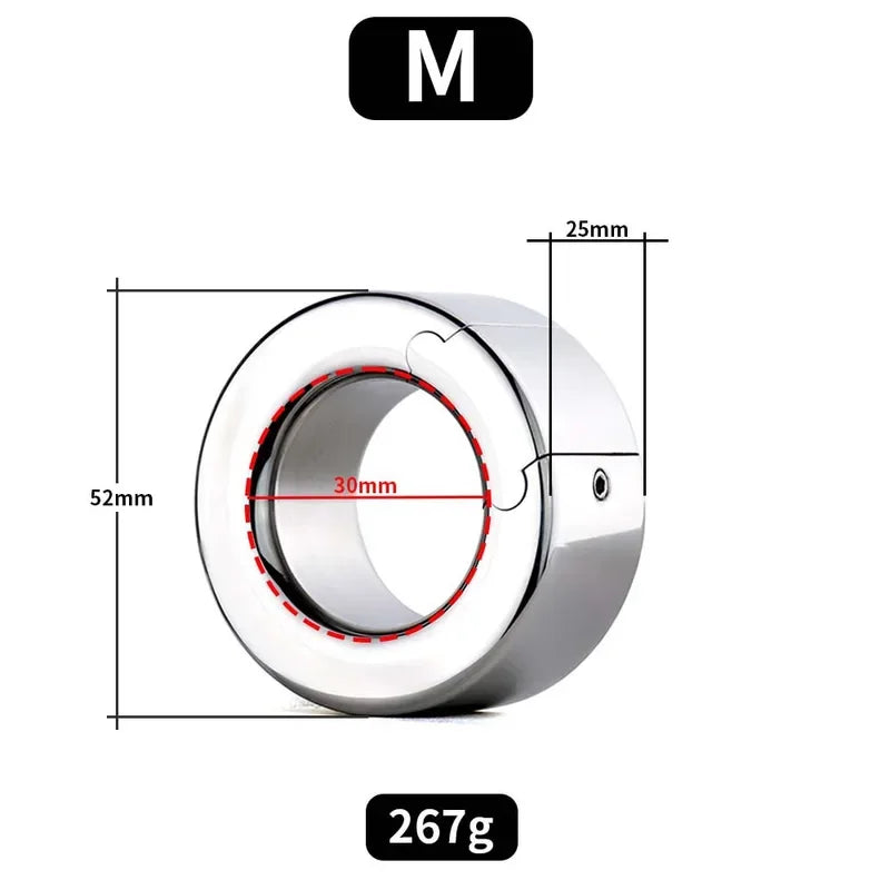 Male Rings Penis Lock Cock Ring Metal Penis Sex Toys For Men Ball Stretcher Delay Stainless Steel Penis Rings Scrotal Restraint