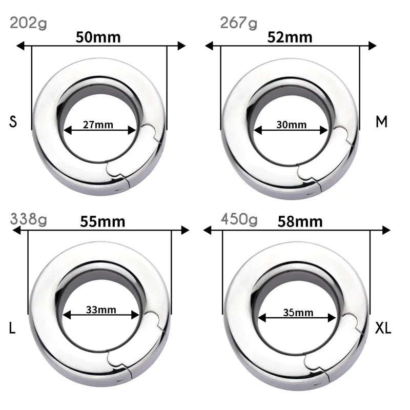 Male Rings Penis Lock Cock Ring Metal Penis Sex Toys For Men Ball Stretcher Delay Stainless Steel Penis Rings Scrotal Restraint