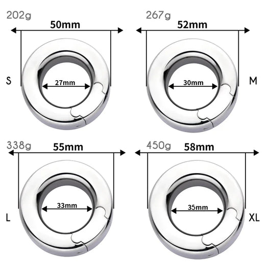 Male Rings Penis Lock Cock Ring Metal Penis Sex Toys For Men Ball Stretcher Delay Stainless Steel Penis Rings Scrotal Restraint
