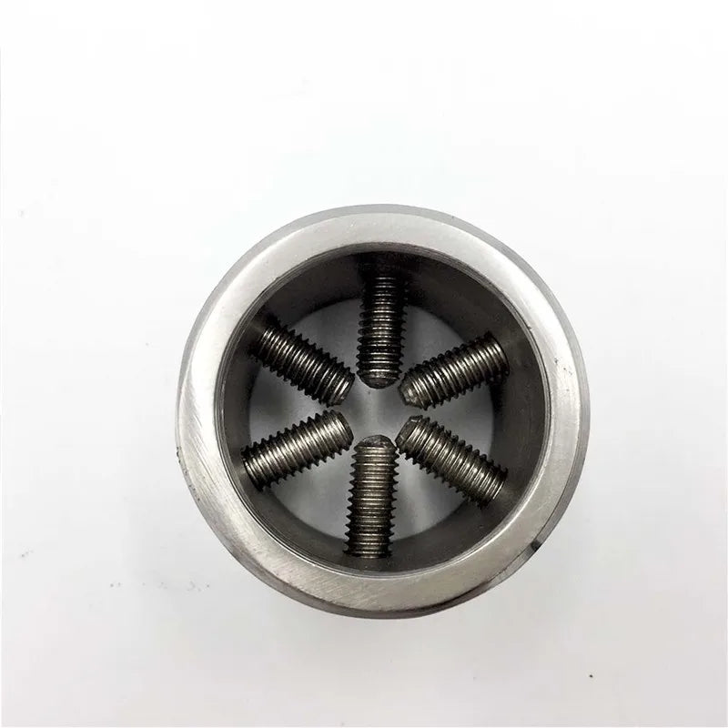 Male Scrotum Squeeze Ball Stretcher Weight Testicle Chastity Device Cage Metal Scrotum Penis Ring Crusher Extrusion Device