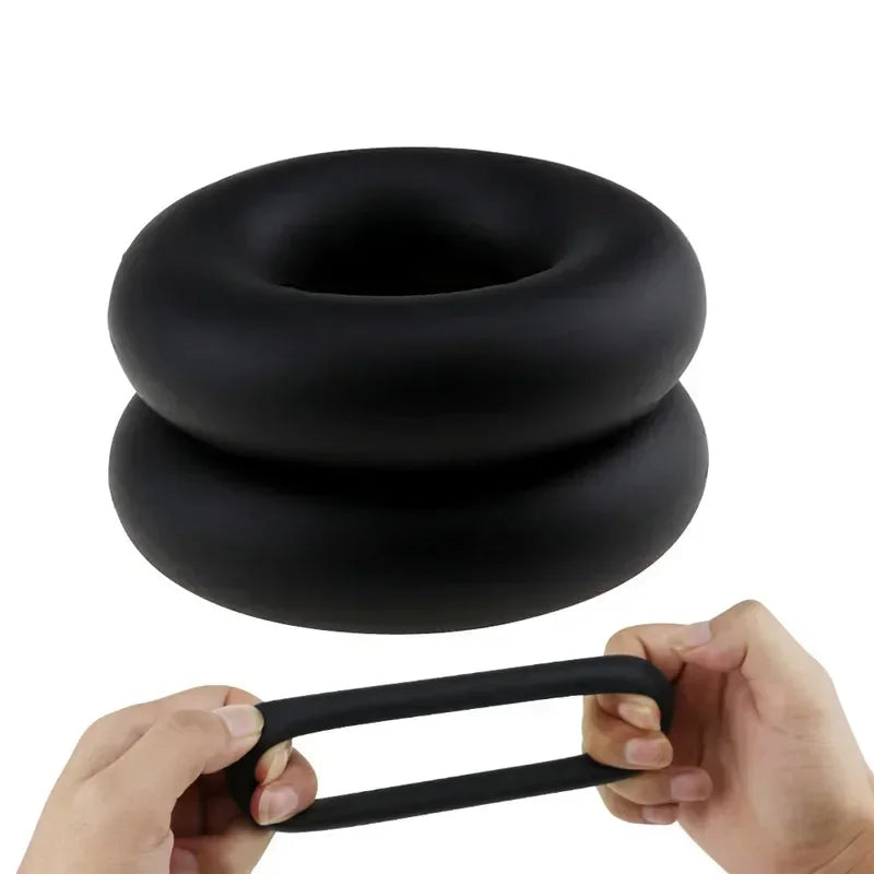 Male Scrotum Testis Restraints Liquid Silicone Penis Cock Rings Adult Game Sex Toys for Men  Delay Ejaculation Lasting Erection