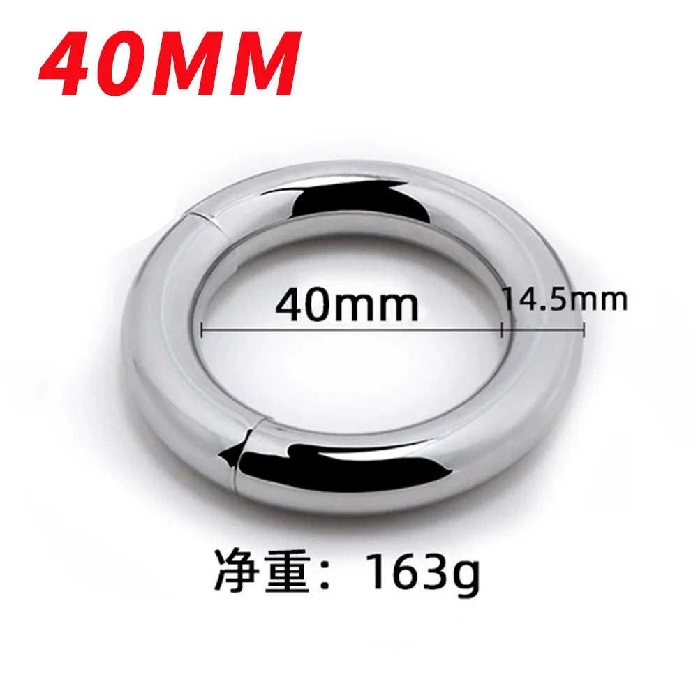 Male Scytum Ring Stainless Steel Penis Ring Scrotal Weight-Bearing Pendant Cock Ring For Men Delay Ejection Bdsm Sex Toys Rings