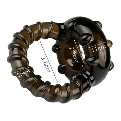 Male Semen Lock Ring Soft Time Delay Erection Dual Cock Ring Friction Massager Stimulation Couple Lover Sex Toys For Men