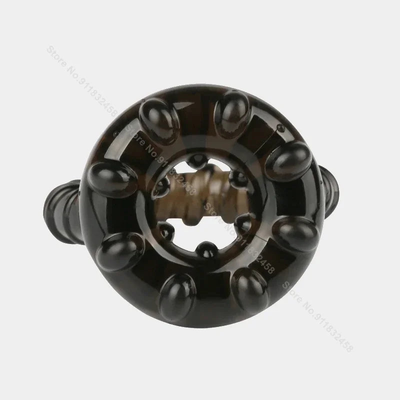 Male Semen Lock Ring Soft Time Delay Erection Dual Cock Ring Friction Massager Stimulation Couple Lover Sex Toys For Men