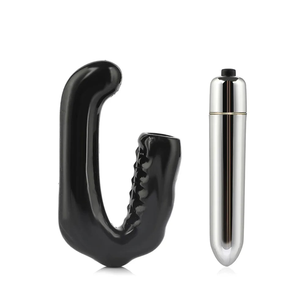 Male Sex C-type Prostate Massager Vibration Rear Court Anal Plug Masturbation Device Adult Products SM Finger Anus Sex Toy 18+