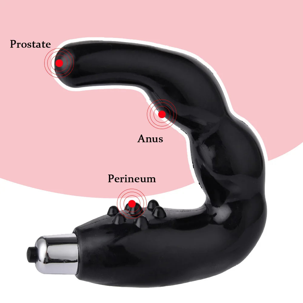 Male Sex C-type Prostate Massager Vibration Rear Court Anal Plug Masturbation Device Adult Products SM Finger Anus Sex Toy 18+
