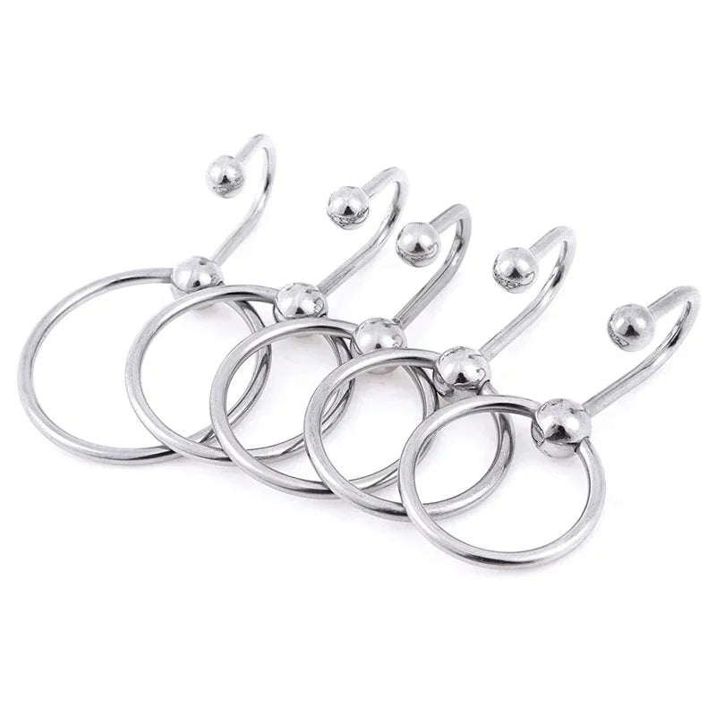 Male Sex Delay Glans Ring Metal Bead Penis Rings Stimulator Irritation Urethral Dilators Cock Ring Penis Plug Sex Toy for Men 18