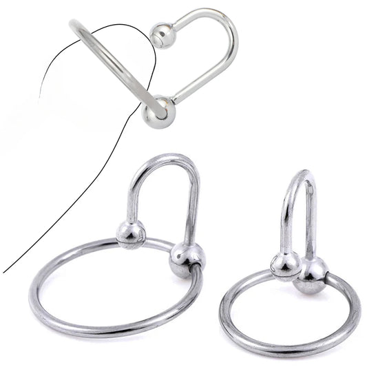 Male Sex Delay Glans Ring Metal Bead Penis Rings Stimulator Irritation Urethral Dilators Cock Ring Penis Plug Sex Toy for Men 18