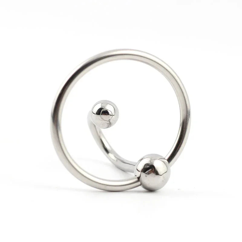 Male Sex Delay Glans ring Metal Bead Penis Rings Stimulator Irritation Urethral Dilators Cock Ring Penis Plug Sex Toy For Men 18