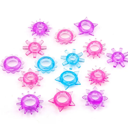Male Sex Toys Silicone Time Delay Ejaculation Penis Ring Sex Toys Adults Cock Rings Product Male Crystal Ring Shape Random 3pcs